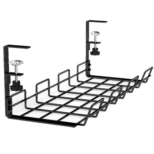 Under Desk Cable Management Box – No-Drill Metal Organizer Rack