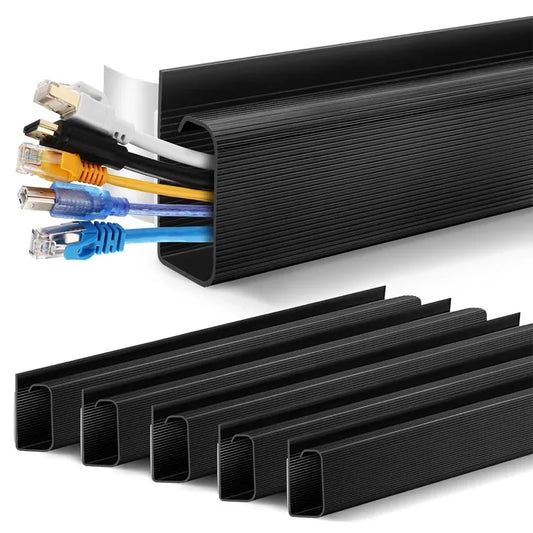 Under Desk Cable Tray – 40cm No-Drill Cable Management Organizer